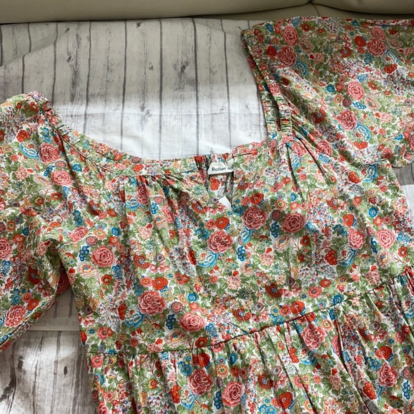 NWT Roller Rabbit Elysian Day Zara Puff Sleeve Poplin Dress - Picture 12 of 14